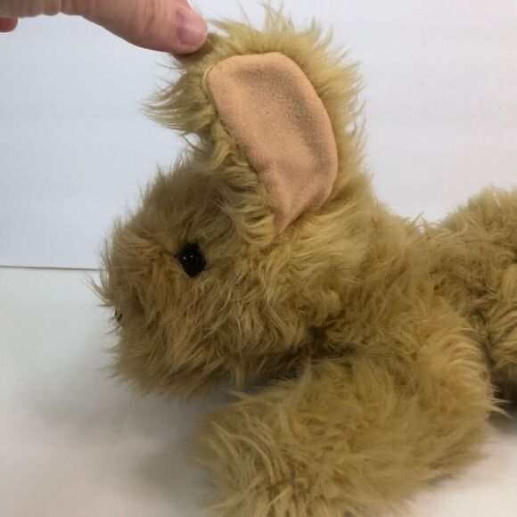 vintage 1995 happiness always the dog fluffy fur fuzzy plush 14” blonde puppy - Picture 6 of 9